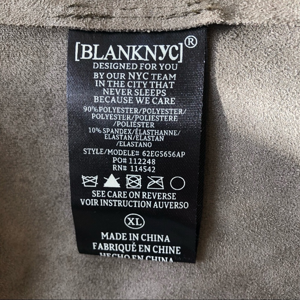 NWT Anthropologie Westley Sueded Jacket by Blank NYC Green Faux Suede Size XL - Picture 5 of 6
